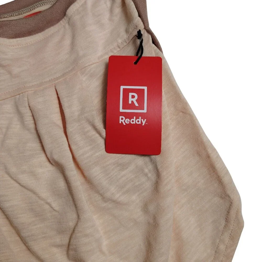 Reddy Dog Medium Lightweight Pleated Tank Top In Beige With Recycled Material